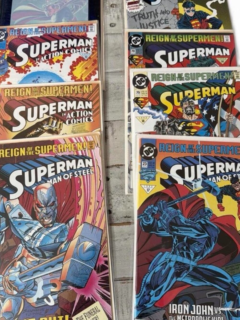 Reign of the Supermen Complete Set 1993 DC Comics 8 Issue Lot Death of Superman